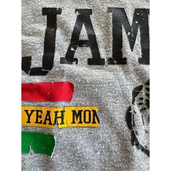 Jamaica kids unisex grey short sleeve crew t-shirt island vacation summer top Me - Picture 2 of 4